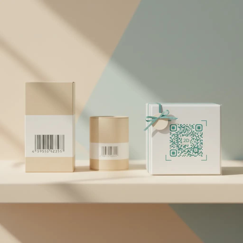 Designer's flat lay with packaging proof sheet, fountain pen and printer swatches